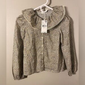 Mango girls floral blouse size 11 New